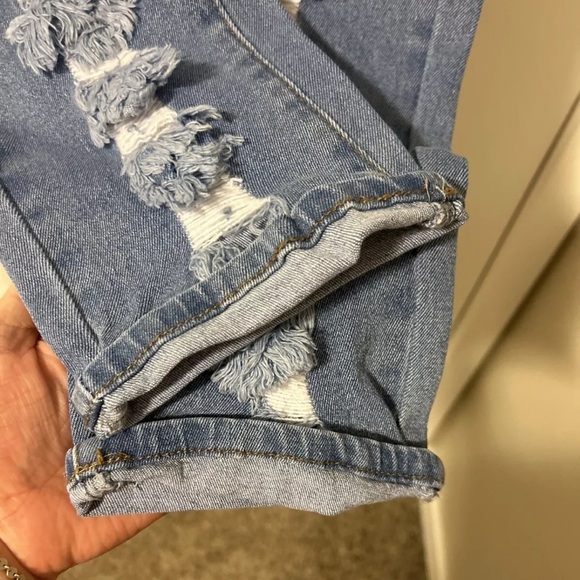Women’s Denim Blvd Super High Rise Distressed Boyfriend Jeans, 13 - Picture 2 of 5